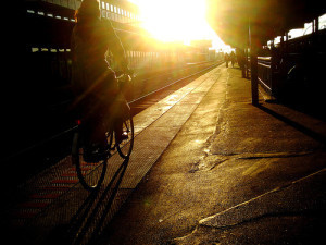 train platform cycling