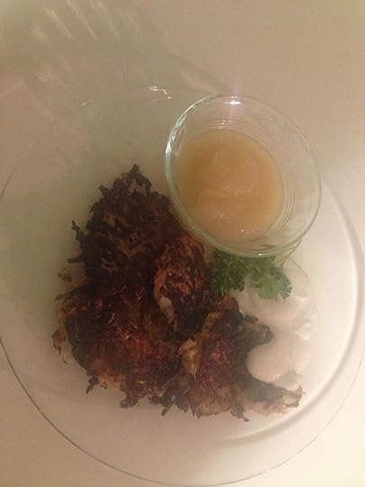 potato-carrot latkes