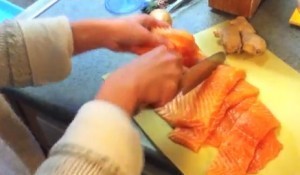 cooking Chinese salmon