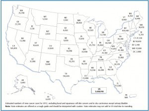 Cancer deaths just in the USA