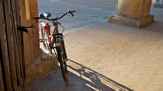 It's early morning and there are few people about.