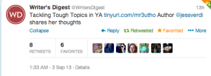 Writers Digest tweet