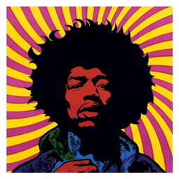 Psychelic artwork of Jimi Hendrix