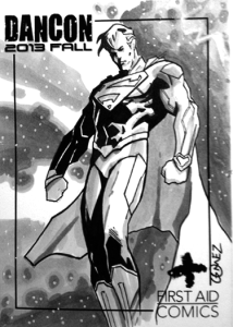 Superman Sketch Card by Juan Gomez