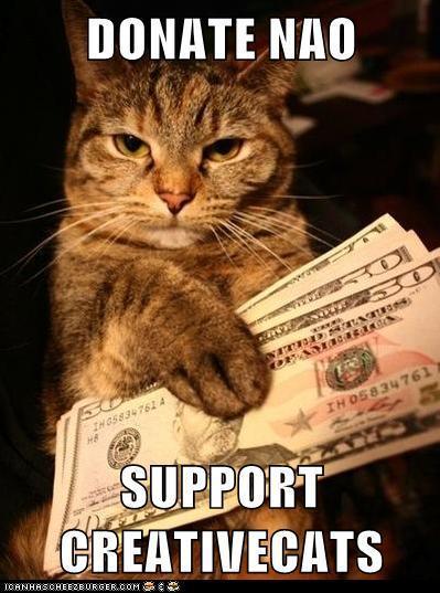 35 - DONATE NAO, SUPPORT CREATIVECATS