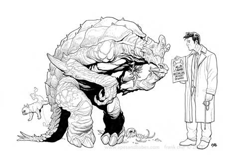 Frank Cho: Ghost Dog preliminary sketch