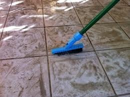 scrubbing grout