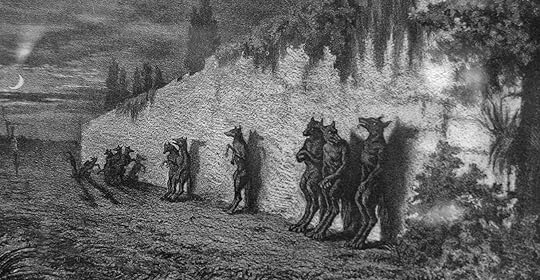 Werewolves, being gregarious folk--like the Cajuns--often gather together at the full moon to party and dance. Once place they have been alleged to hold their werewolves ball is Bayou Goula. The dance is not open to non lycans.
