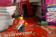 Lego mailman delivering postcards. ... Kawaaaaiiii!