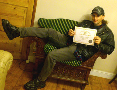 C.J.Carter-Stephenson with CLC Certificate