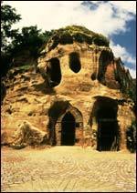 Caves outside Nottingham Castle