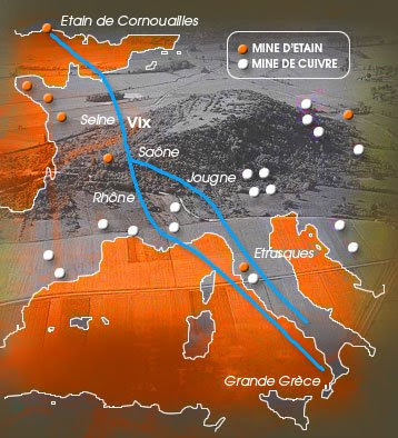 Route of the krater.