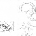 GHinds Greece sketchbook 2-13 goats and donkeys