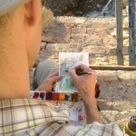 Looking over the artist's shoulder