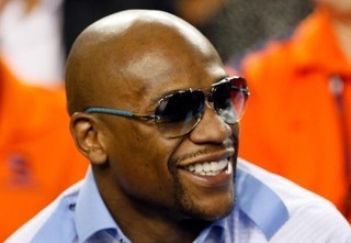 Boxer Floyd Mayweather Jr. attends the 2013 NCAA Men's Final Four Semifinal