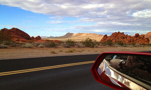 Valley of Fire. And a Camaro Mirror