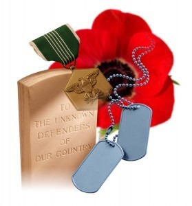 dogtags and tombstone