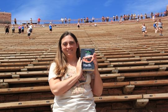 Me with a print copy of 'Earth'! I accidentally dropped it, so it is technically the only print version to have touched the Red Rocks themselves. I gave it to my dad (sorry about the bent pages, dad).