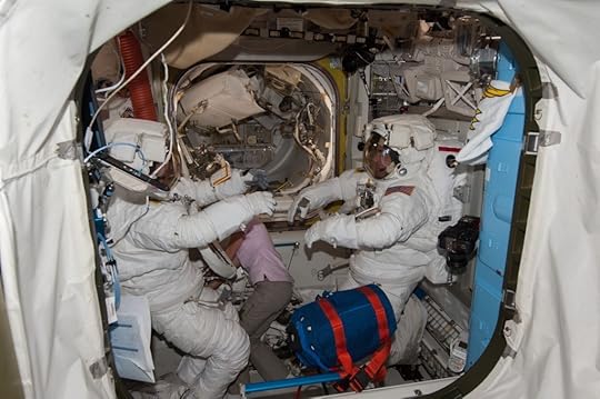 Astronauts Chris Cassidy and Luca Parmitano ISS036-E-017423 (8 July 2013)