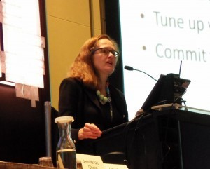 April Eberhardt speaks on new pathways to publishing at Writer's Digest Conference East in New York in April. Photo: Porter Anderson