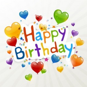 Vector Illustration of a Happy Birthday Greeting Card
