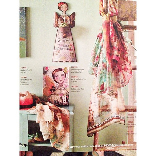 Another sneak peek at new goodies with #demdaco. More #artfulscarves, wall canvases, and more.