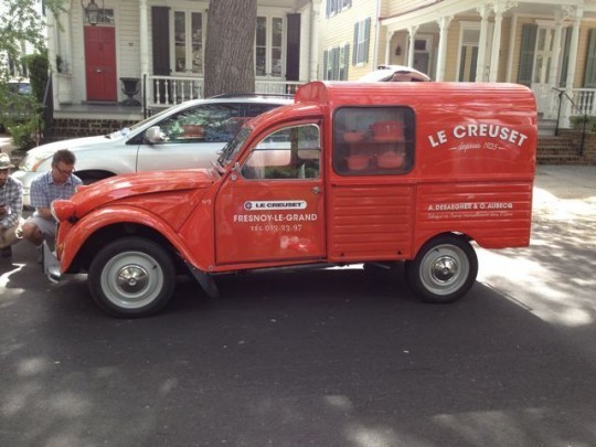 Le Creuset truck on the streets of Charleston, SC.