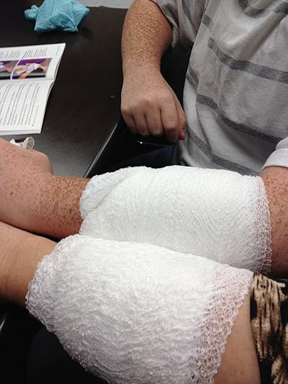 The bandaging open wounds section of the course.