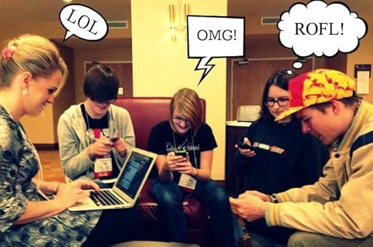 Bonding with teen writers, LOL....