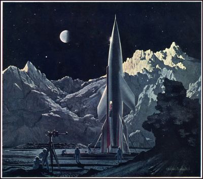 Bonestell_rocket_on-moon-3