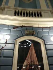 The musket that militia captain John Parker used on Lexington Green on April 19, 1775.