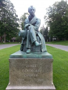 James Fenimore Cooper statue in Cooperstown, NY.