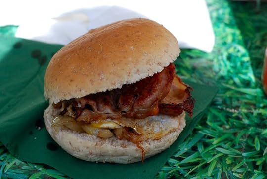 Egg sandwich at Barnes farmer's market