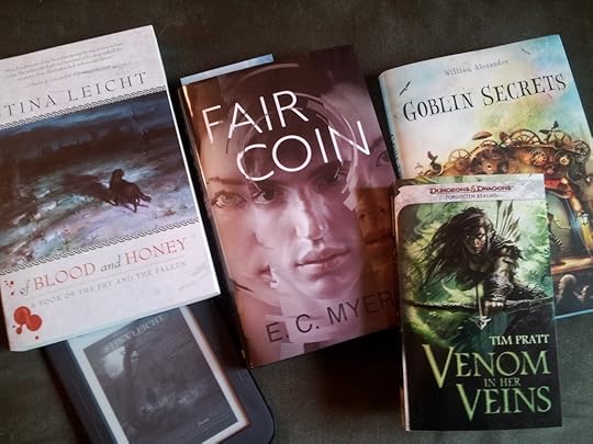 Book releases by friends: And Blue Skies From Pain, Venom in Her Veins, Fair Coin, Goblin Secrets