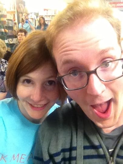 Walt and me, getting psyched with funny faces