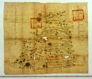 Mongolia Manuscript Map 1864