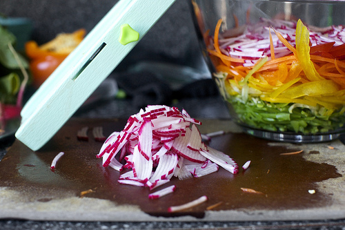 julienned radishes, maybe not recommended