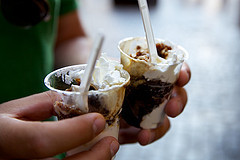 espresso granita, unsweetened cream