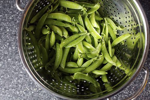 sugar snaps, get extra for cook's snacks