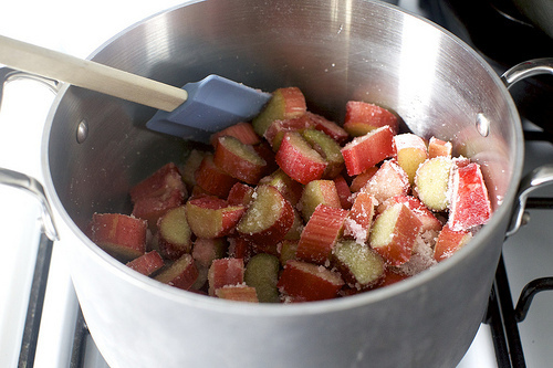 sugared rhubarb