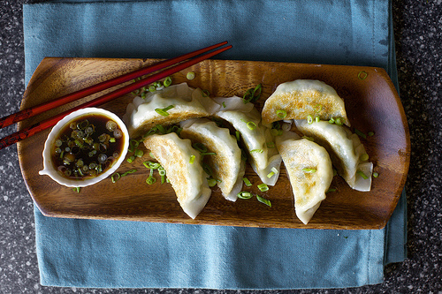 spring vegetable potstickers
