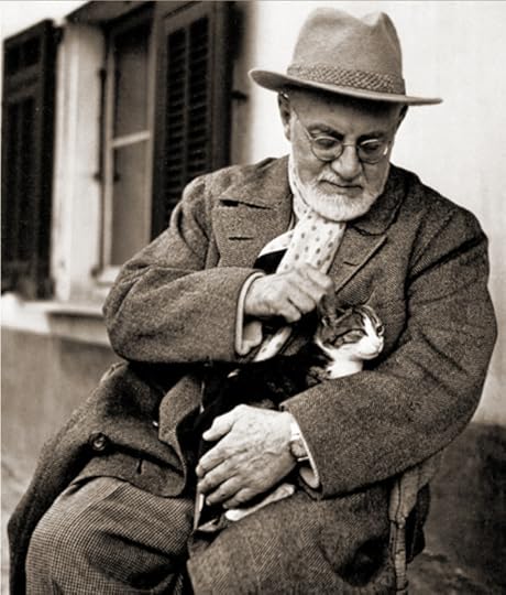 Heni Matisse and his cat Miouche