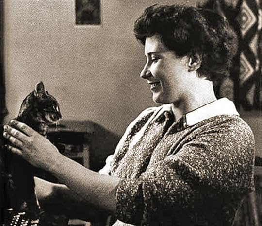 Doris Lessing and her cat