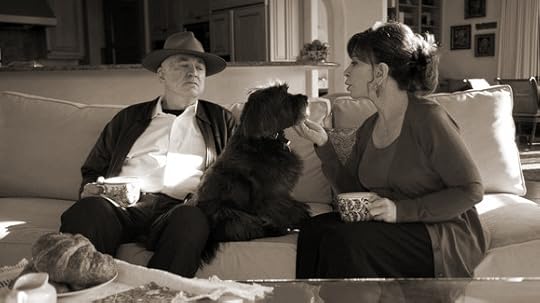 Isabel Allende with her husband and their dog Olive