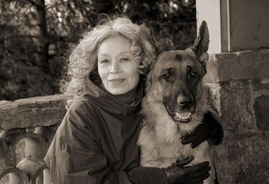 Kinuko Y. Craft and her dog Wolfgang