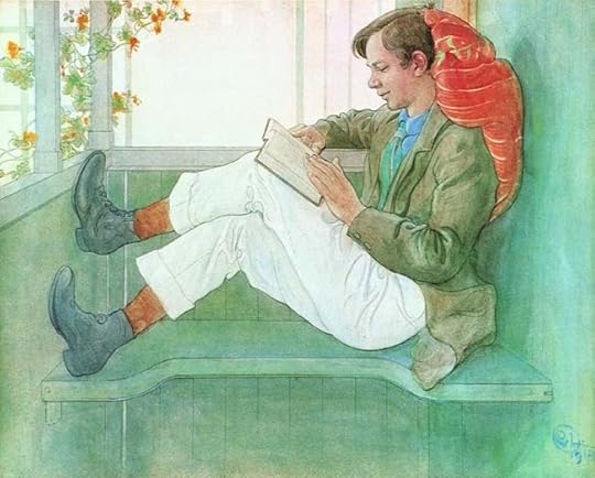 Boy Reading by Carl Larrson