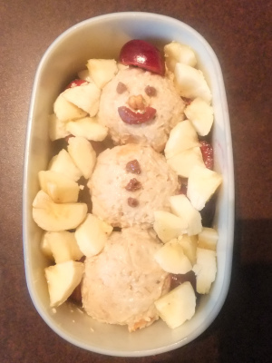Cardinal Snowman