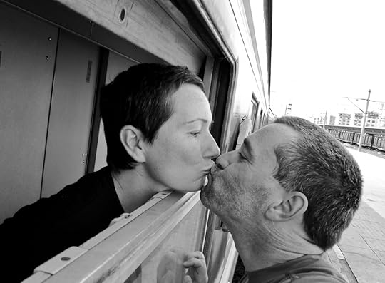 Kissing on the train