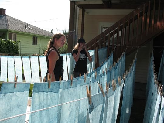 indigo dyed paper for Effigies