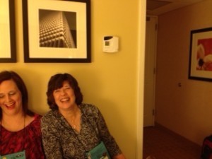 Me and my great friend, Susan Muller having some laughs. What it's all about.